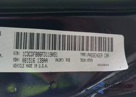 2015 Dodge Dart Sxt z USA, uszkodzony, nr VIN 1C3CDFBB6FD119051